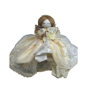 Decorative Tissue Holder Cover For Box Doll Dress  Rare